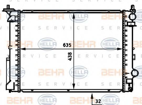 BEHR HELLA SERVICE 8MK376719021 Радіатор, охолодження двигуна