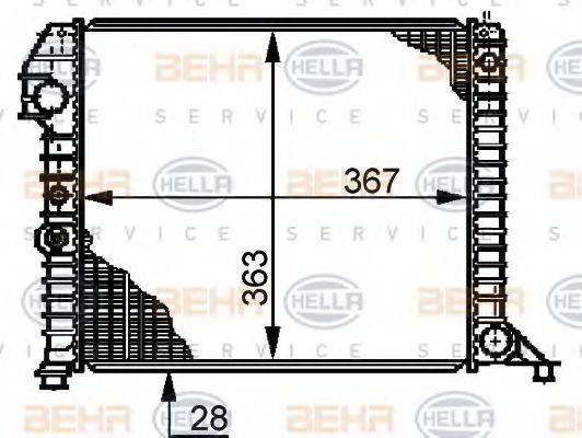 BEHR HELLA SERVICE 8MK376720471 Радіатор, охолодження двигуна