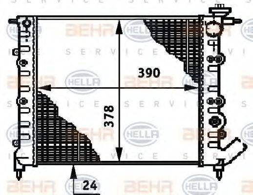 BEHR HELLA SERVICE 8MK376720521 Радіатор, охолодження двигуна