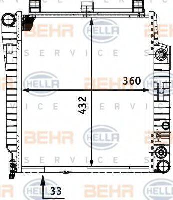 BEHR HELLA SERVICE 8MK376721101 Радіатор, охолодження двигуна