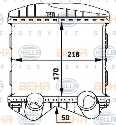 BEHR HELLA SERVICE 8ML376723021 Інтеркулер