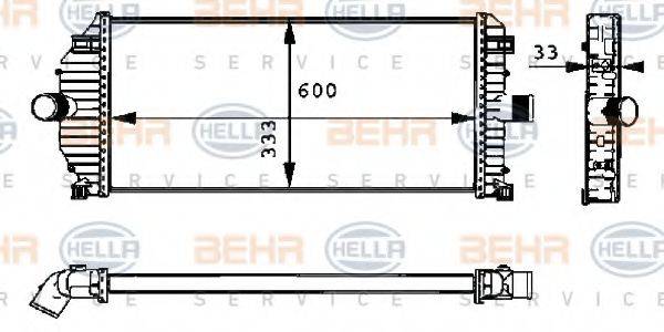 BEHR HELLA SERVICE 8ML376723101 Інтеркулер