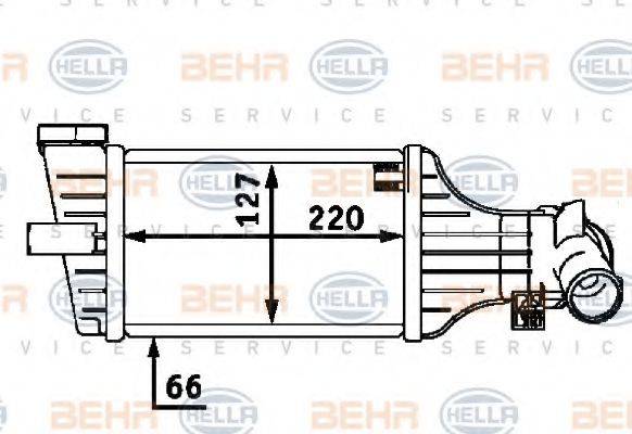 BEHR HELLA SERVICE 8ML376723411 Інтеркулер