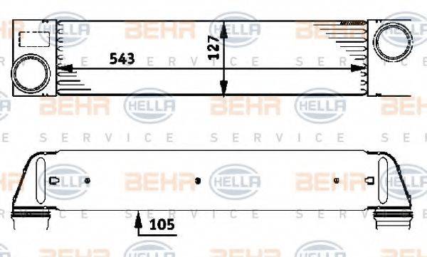 BEHR HELLA SERVICE 8ML376723451 Інтеркулер