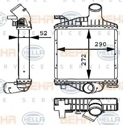 BEHR HELLA SERVICE 8ML376723701 Інтеркулер