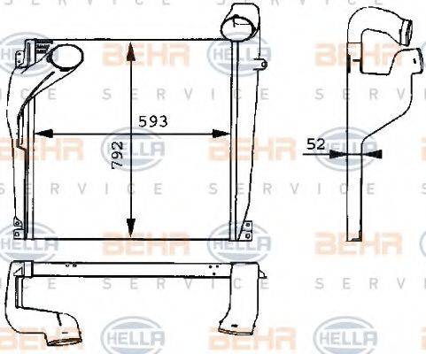 BEHR HELLA SERVICE 8ML376724011 Інтеркулер