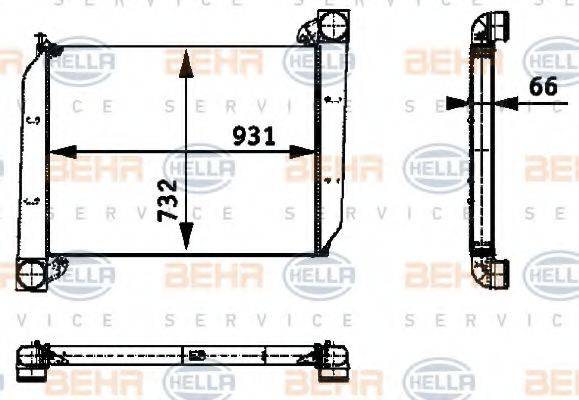 BEHR HELLA SERVICE 8ML376724391 Інтеркулер