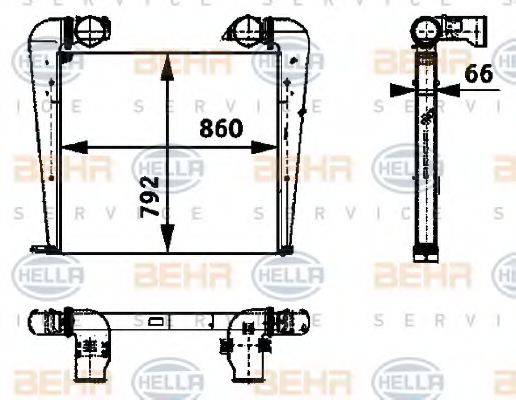 BEHR HELLA SERVICE 8ML376724401 Інтеркулер