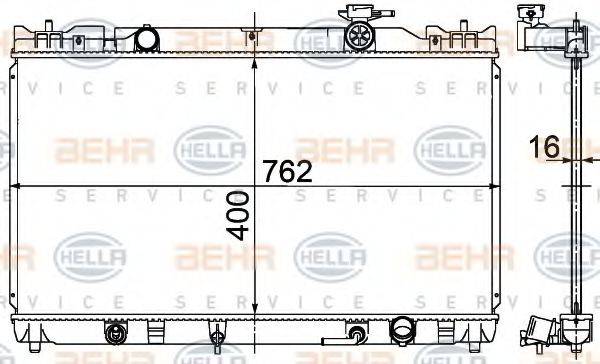 BEHR HELLA SERVICE 8MK376724571 Радіатор, охолодження двигуна