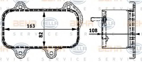 BEHR HELLA SERVICE 8MO376726111 масляний радіатор, моторне масло