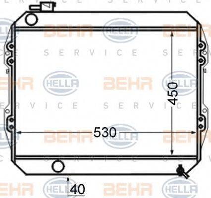 BEHR HELLA SERVICE 8MK376726651 Радіатор, охолодження двигуна