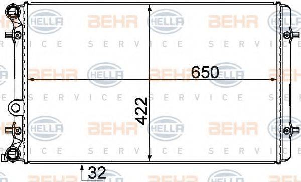 BEHR HELLA SERVICE 8MK376727791 Радіатор, охолодження двигуна