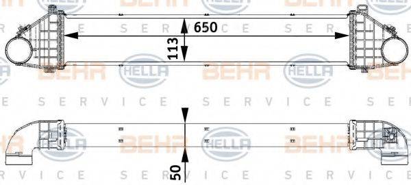 BEHR HELLA SERVICE 8ML376729541 Інтеркулер