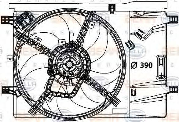 BEHR HELLA SERVICE 8EW376729651 Вентилятор, конденсатор кондиціонера