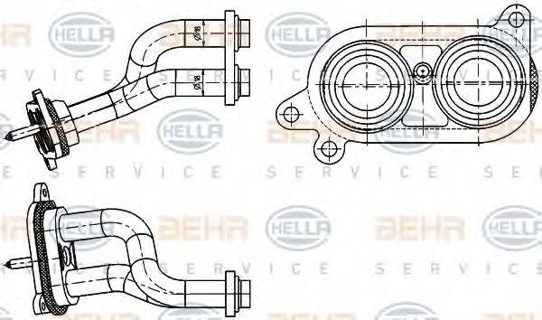 BEHR HELLA SERVICE 8MY376744611 Трубопровід, теплообмінник