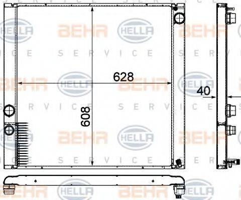 BEHR HELLA SERVICE 8MK376745721 Радіатор, охолодження двигуна