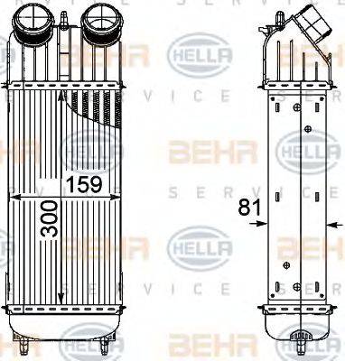 BEHR HELLA SERVICE 8ML376746221 Інтеркулер