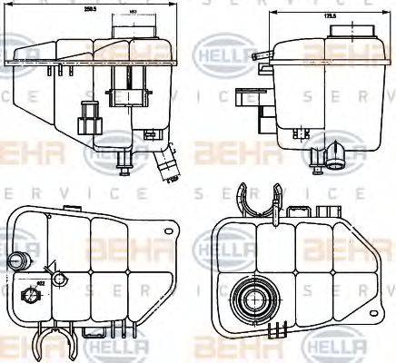 BEHR HELLA SERVICE 8MA376755221 Компенсаційний бак, охолоджуюча рідина