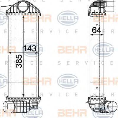 BEHR HELLA SERVICE 8ML376755551 Інтеркулер