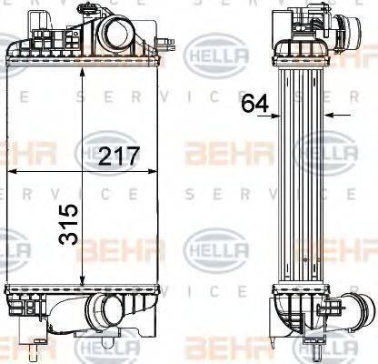 BEHR HELLA SERVICE 8ML376756411 Інтеркулер