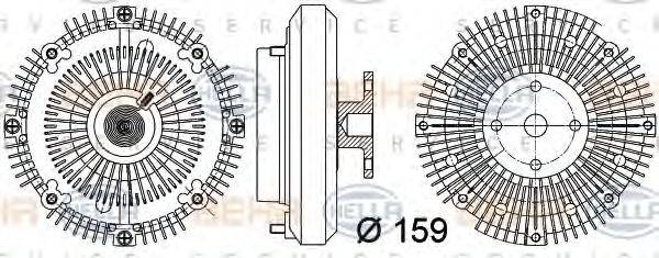 BEHR HELLA SERVICE 8MV376757351 Зчеплення, вентилятор радіатора