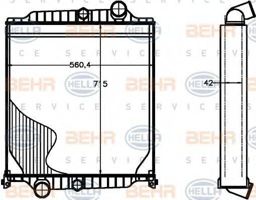 BEHR HELLA SERVICE 8MK376758101 Радіатор, охолодження двигуна