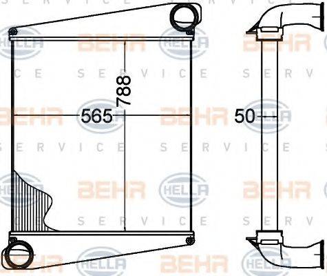 BEHR HELLA SERVICE 8ML376758211 Інтеркулер