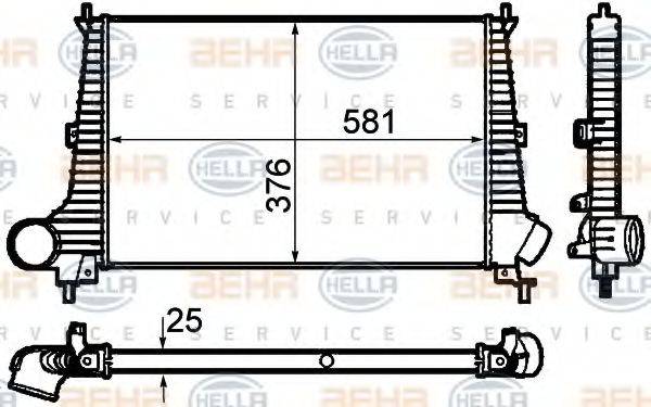 BEHR HELLA SERVICE 8ML376760601 Інтеркулер