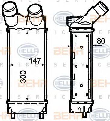 BEHR HELLA SERVICE 8ML376760741 Інтеркулер