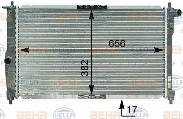 BEHR HELLA SERVICE 8MK376762611 Радіатор, охолодження двигуна