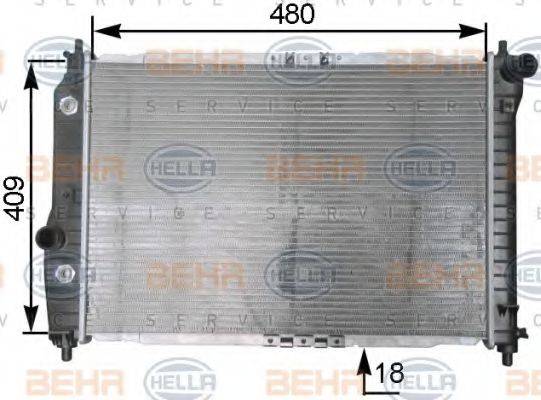 BEHR HELLA SERVICE 8MK376762651 Радіатор, охолодження двигуна