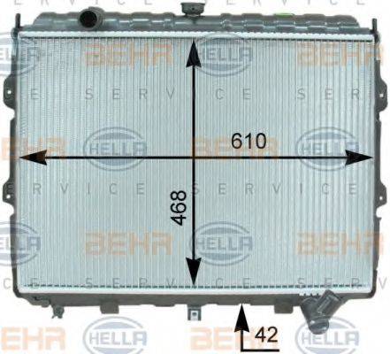 BEHR HELLA SERVICE 8MK376762731 Радіатор, охолодження двигуна