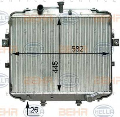 BEHR HELLA SERVICE 8MK376763741 Радіатор, охолодження двигуна