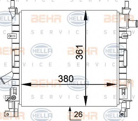 BEHR HELLA SERVICE 8MK376764251 Радіатор, охолодження двигуна