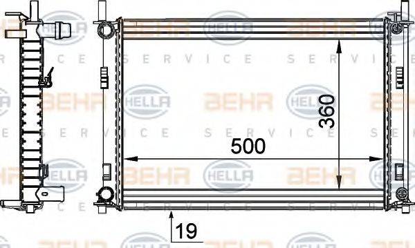 BEHR HELLA SERVICE 8MK376764291 Радіатор, охолодження двигуна