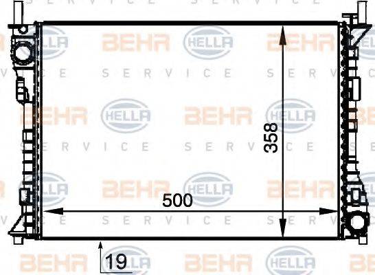 BEHR HELLA SERVICE 8MK376764351 Радіатор, охолодження двигуна