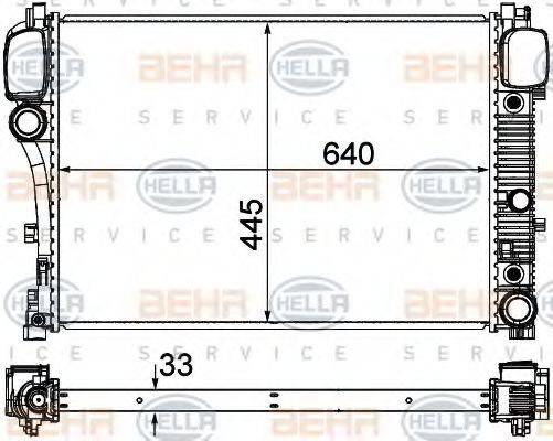 BEHR HELLA SERVICE 8MK376764791 Радіатор, охолодження двигуна