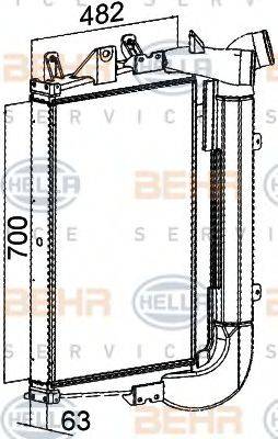 BEHR HELLA SERVICE 8ML376765431 Інтеркулер