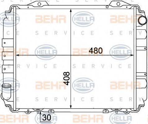 BEHR HELLA SERVICE 8MK376770431 Радіатор, охолодження двигуна