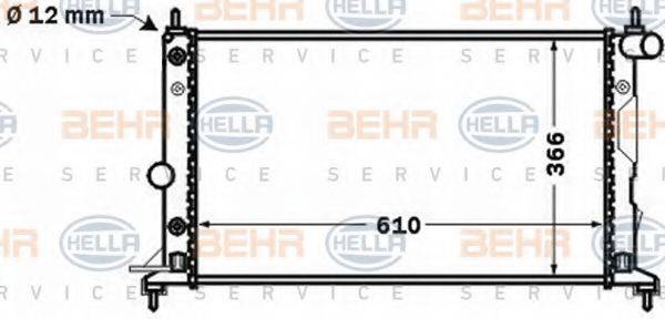 BEHR HELLA SERVICE 8MK376771181 Радіатор, охолодження двигуна