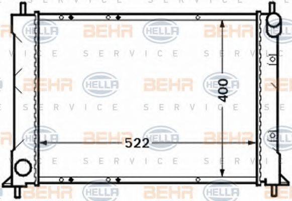 BEHR HELLA SERVICE 8MK376772201 Радіатор, охолодження двигуна