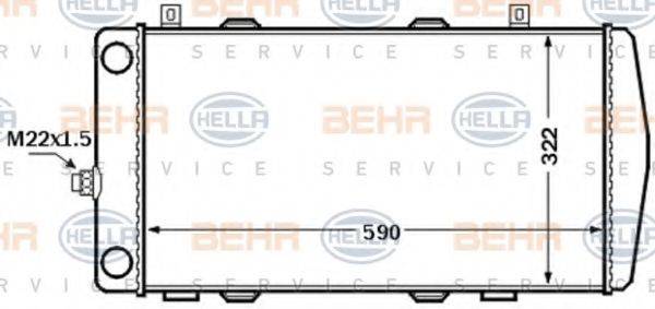 BEHR HELLA SERVICE 8MK376772511 Радіатор, охолодження двигуна