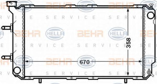 BEHR HELLA SERVICE 8MK376772551 Радіатор, охолодження двигуна