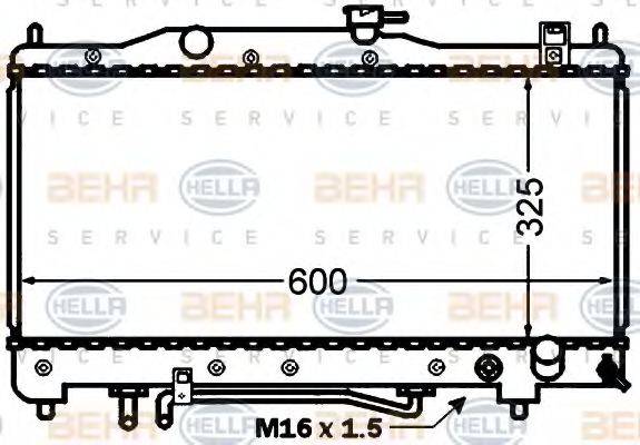 BEHR HELLA SERVICE 8MK376773271 Радіатор, охолодження двигуна