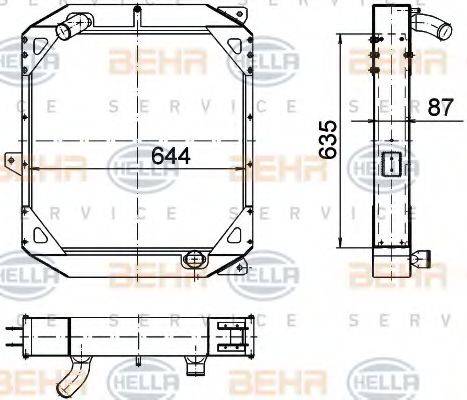 BEHR HELLA SERVICE 8MK376774581 Радіатор, охолодження двигуна