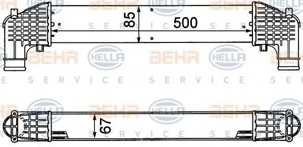 BEHR HELLA SERVICE 8ML376776571 Інтеркулер