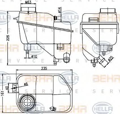 BEHR HELLA SERVICE 8MA376789701 Компенсаційний бак, охолоджуюча рідина