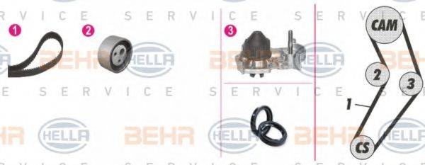 BEHR HELLA SERVICE 8MP376800851 Водяний насос + комплект зубчастого ременя