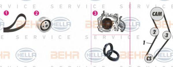 BEHR HELLA SERVICE 8MP376801871 Водяний насос + комплект зубчастого ременя