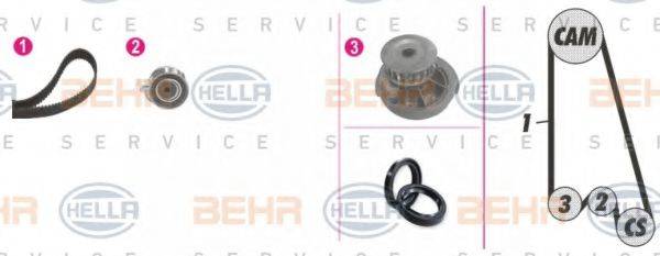 BEHR HELLA SERVICE 8MP376803841 Водяний насос + комплект зубчастого ременя